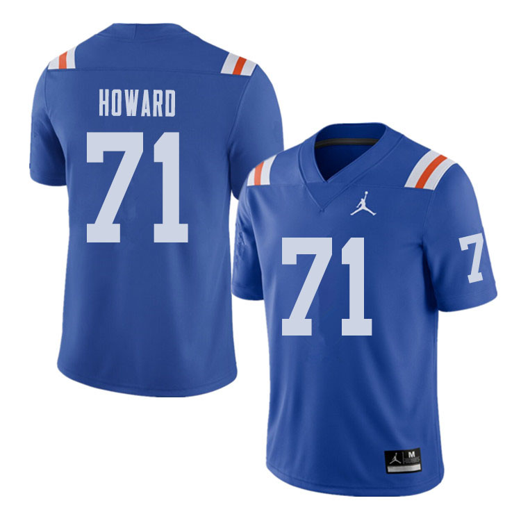 Jordan Brand Men #71 Chris Howard Florida Gators Throwback Alternate College Football Jerseys Sale-R